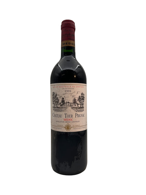 Flasche Rotwein Chateau Tour Prignac 1991 aus dem Médoc