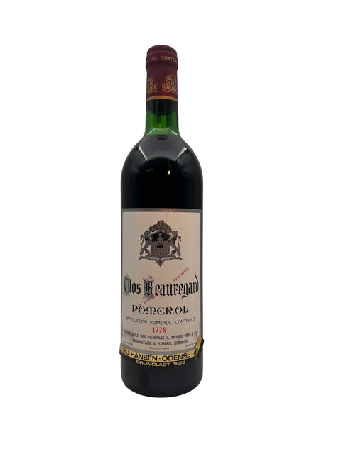 Flasche Rotwein Clos Beauregard Pomerol 1978
