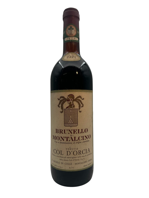 Flasche Rotwein Brunello di Montalcino Col d'Orcia 1971