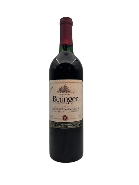 Flasche Beringer Vineyards 1992 Cabernet Sauvignon aus dem Napa Valley